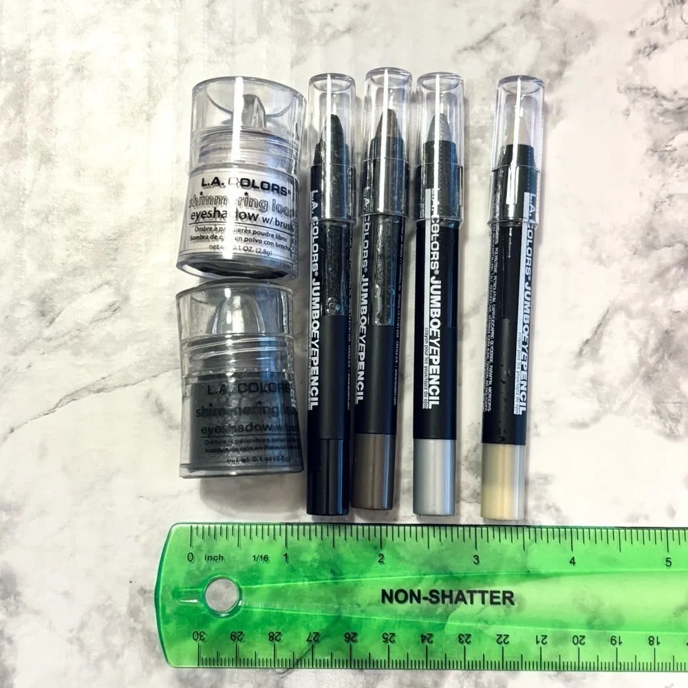 Lot of 6 New Unopened L.A. Colors Eye Makeup Eyeshadow and Eyeliner Pencils